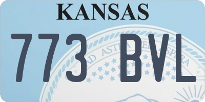 KS license plate 773BVL