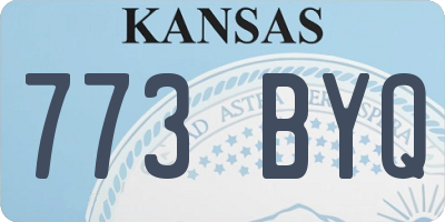 KS license plate 773BYQ