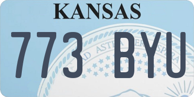 KS license plate 773BYU