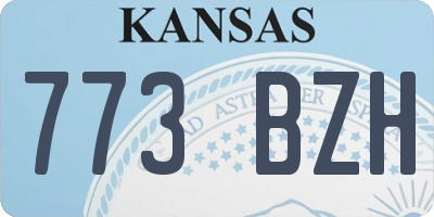 KS license plate 773BZH