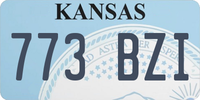 KS license plate 773BZI
