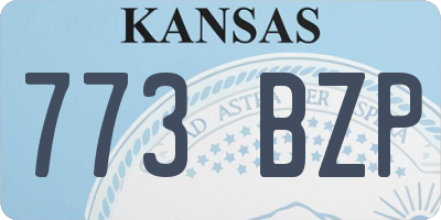 KS license plate 773BZP