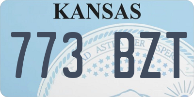 KS license plate 773BZT