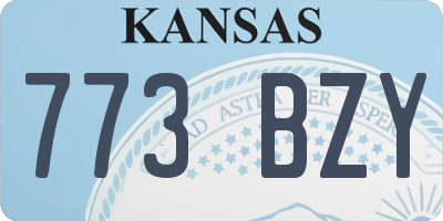 KS license plate 773BZY