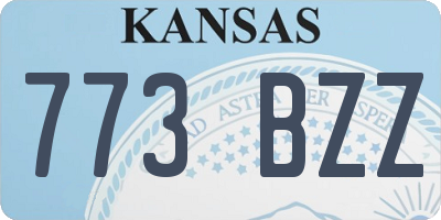 KS license plate 773BZZ