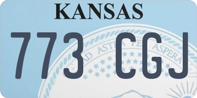 KS license plate 773CGJ