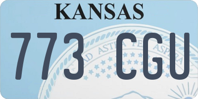 KS license plate 773CGU
