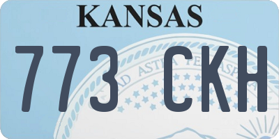 KS license plate 773CKH