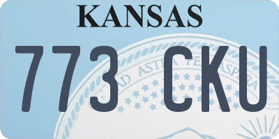KS license plate 773CKU