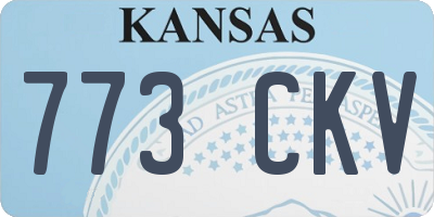 KS license plate 773CKV