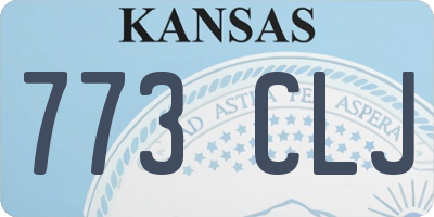 KS license plate 773CLJ