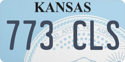 KS license plate 773CLS
