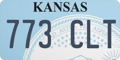 KS license plate 773CLT