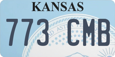 KS license plate 773CMB