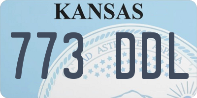 KS license plate 773DDL