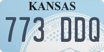 KS license plate 773DDQ