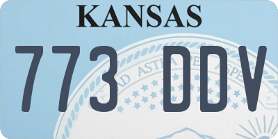 KS license plate 773DDV