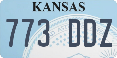 KS license plate 773DDZ