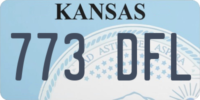 KS license plate 773DFL