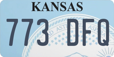 KS license plate 773DFQ