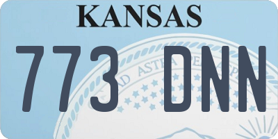 KS license plate 773DNN