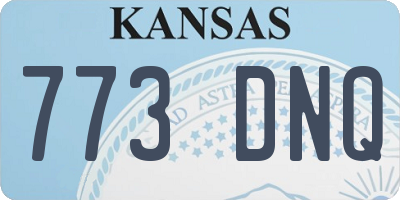 KS license plate 773DNQ