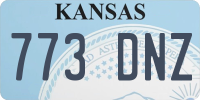 KS license plate 773DNZ