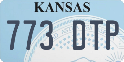 KS license plate 773DTP