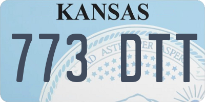 KS license plate 773DTT