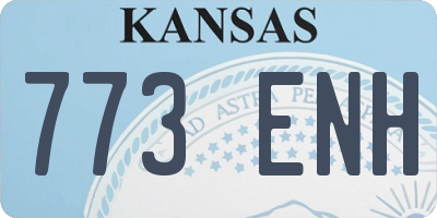 KS license plate 773ENH