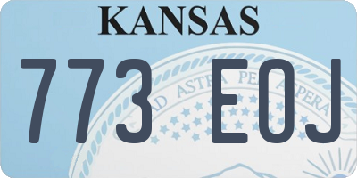 KS license plate 773EOJ