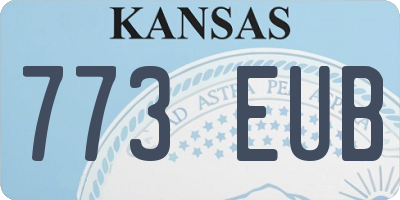 KS license plate 773EUB