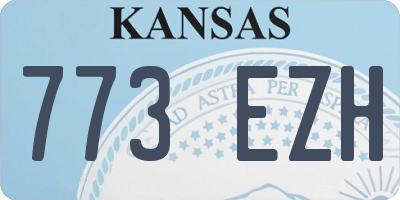 KS license plate 773EZH