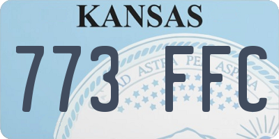 KS license plate 773FFC