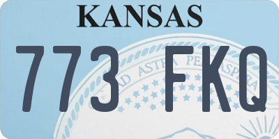 KS license plate 773FKQ