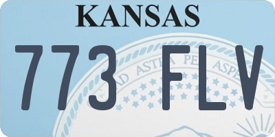 KS license plate 773FLV