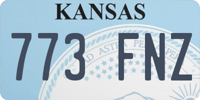 KS license plate 773FNZ