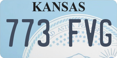 KS license plate 773FVG