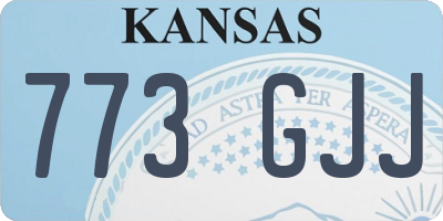 KS license plate 773GJJ