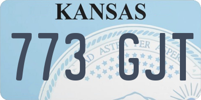 KS license plate 773GJT