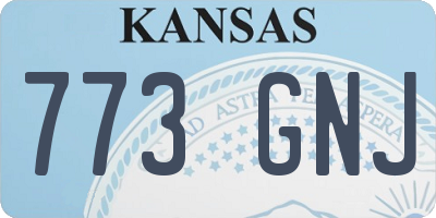 KS license plate 773GNJ