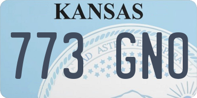 KS license plate 773GNO