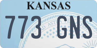 KS license plate 773GNS