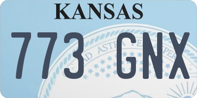 KS license plate 773GNX