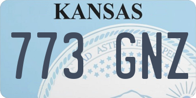 KS license plate 773GNZ