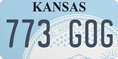 KS license plate 773GOG