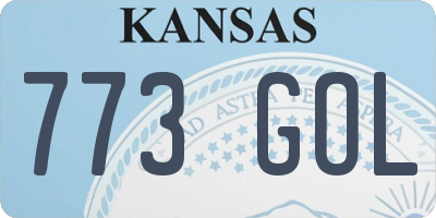 KS license plate 773GOL