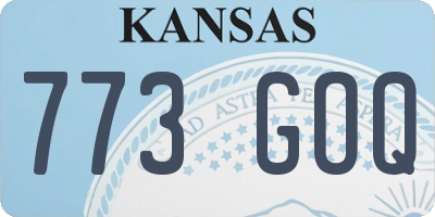 KS license plate 773GOQ