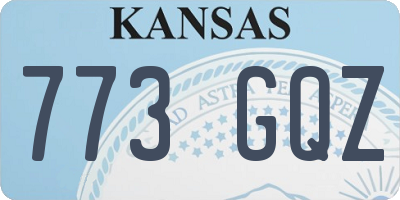 KS license plate 773GQZ