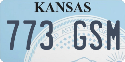 KS license plate 773GSM